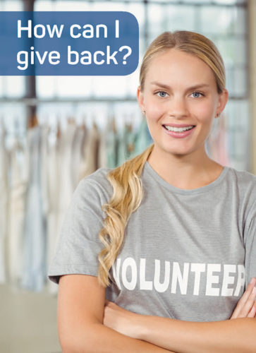 How can I give back?