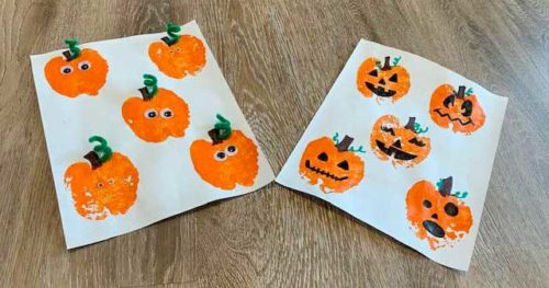 Apple Stamping Pumpkin Craft