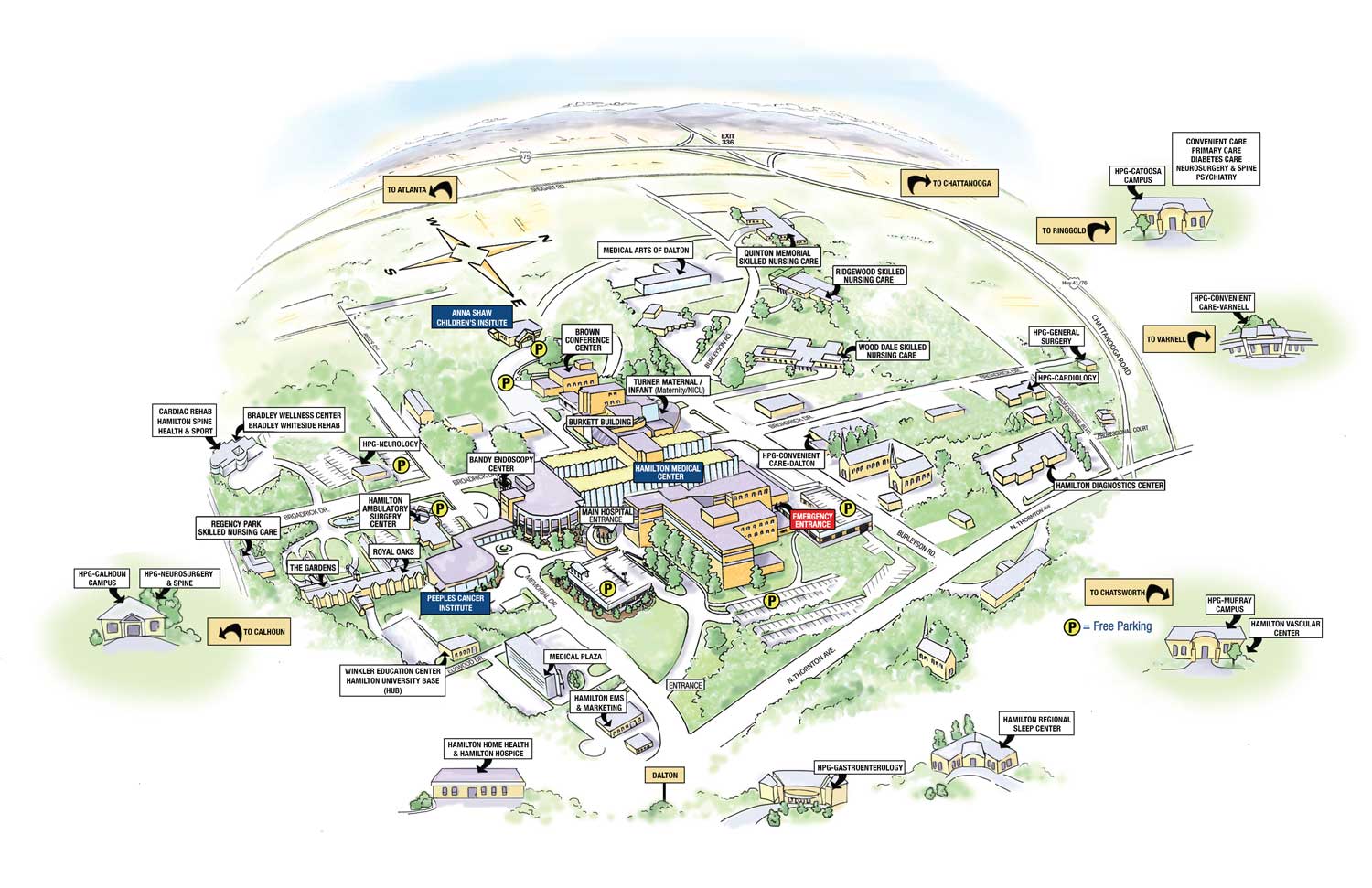 Campus Map 2 2020 Hamilton Health Care System