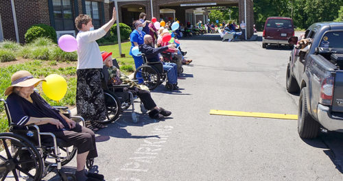 Quinton Memorial Health and Rehabilitation hosted a parade for residents and family members