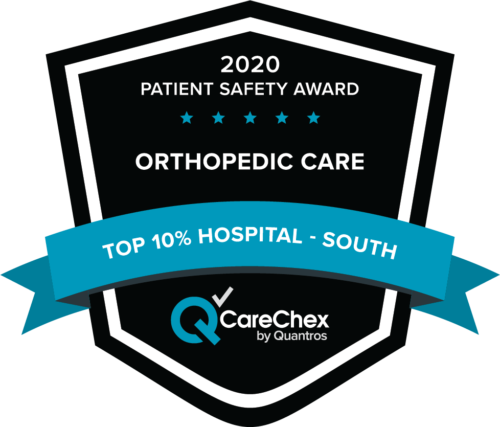 Hamilton Medical Center Hospital Market #1 Orthopedic Patient Safety Award