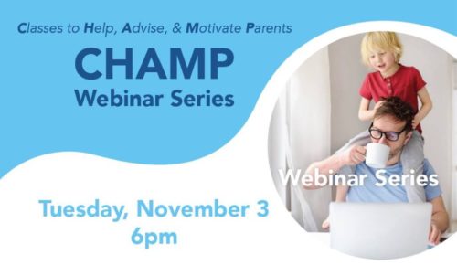 CHAMP Webinar Series - Managing Anxiety in Children