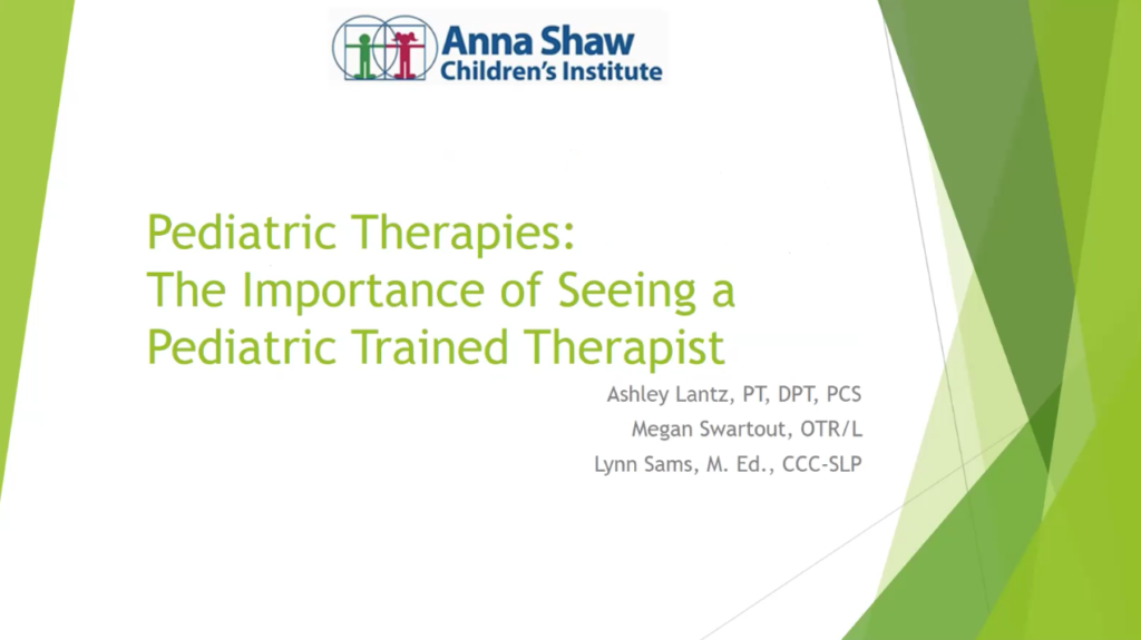 The Importance of Seeing a Pediatric Trained Therapist