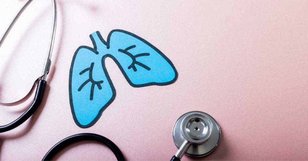 Lung cancer awareness month at Hamilton Health Care system - graphic of a stethoscope and paper lungs lung nodules, small cell lung cancer, smoke lungs, non-small cell lung cancer, stage 4 lung cancer, pulmonary nodules, lung cancer treatment, adenocarcinoma lung, lung cancer staging